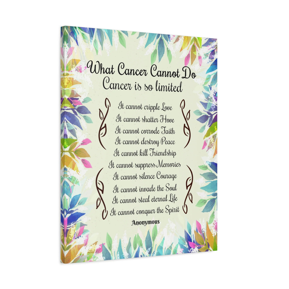 Cancer Survivor Wall Art What Cancer Cannot Do Inspirational Cancer